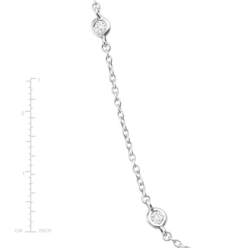 Silpada 'Allium' Circular Station Necklace with Cubic Zirconia in Sterling Silver, 16" + 2" - Image 5